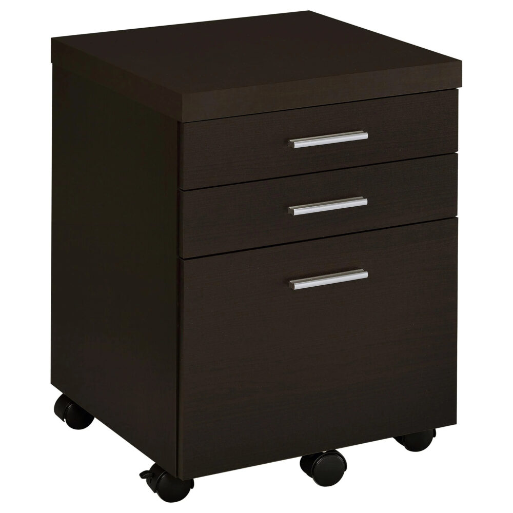 Skylar 3-drawer Mobile File Cabinet Cappuccino - Image 2