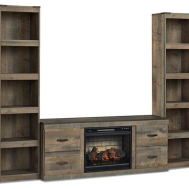 Trinell 3-Piece Entertainment Center with Electric Fireplace
