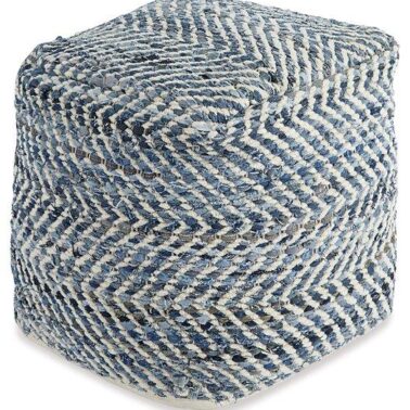 Chevron Pouf
