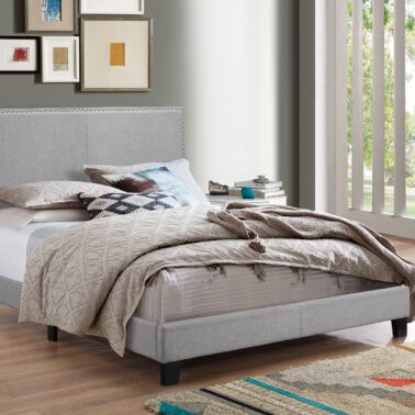 ERIN TWIN NAILHEAD HB FB RAIL GREY CROWN MARK