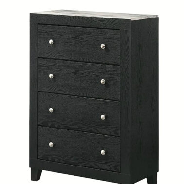 Crown Mark Furniture Cadence 4 Drawer Chest in Black