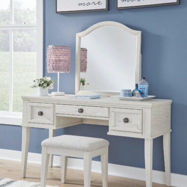 Robbinsdale Mirrored Vanity with Bench