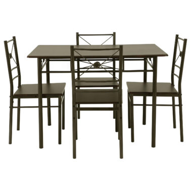 Anna 5-piece Rectangular Dining Set Dark Bronze