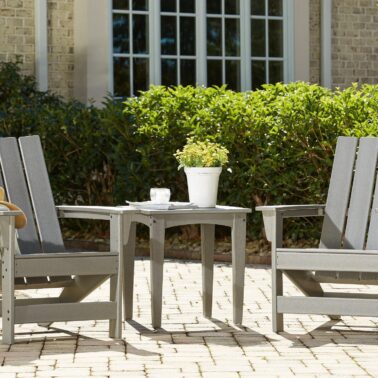 Visola Outdoor Adirondack Chair Set with End Table