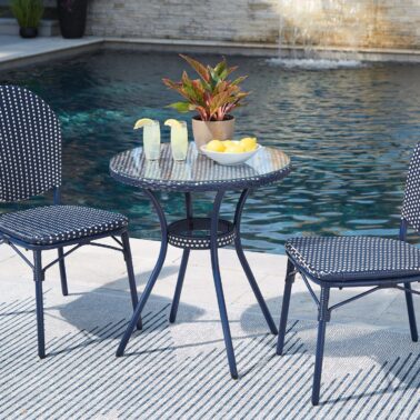 Odyssey Blue Outdoor Table and Chairs (Set of 3)