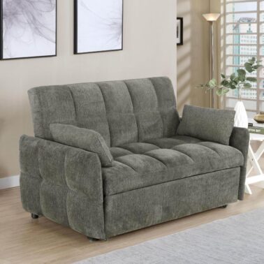 Cotswold Tufted Cushion Sleeper Sofa Bed Dark Grey