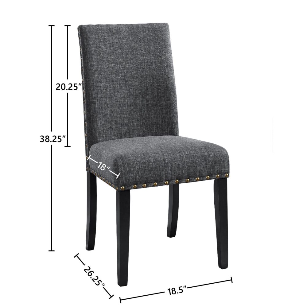 CRISPIN GRANITE GRAY DINING CHAIR- (2/Ctn) - Image 4