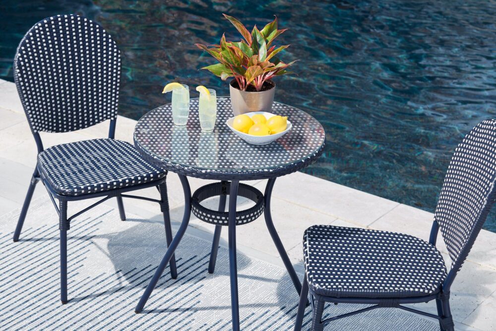 Odyssey Blue Outdoor Table and Chairs (Set of 3) - Image 3