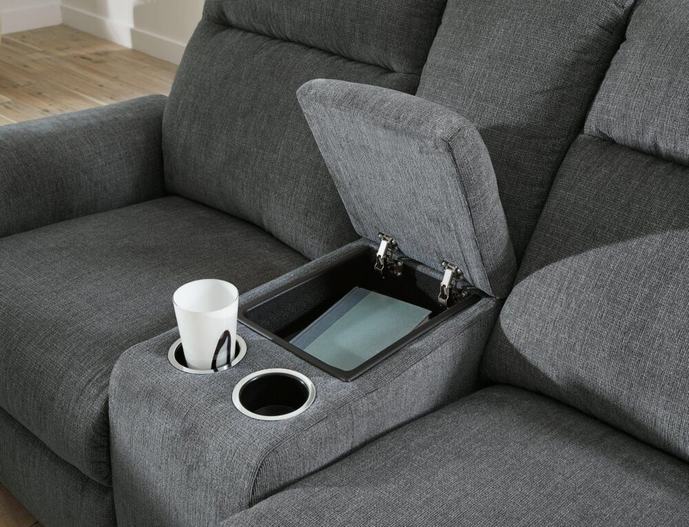 Barnsana Power Reclining Loveseat with Console - Image 6