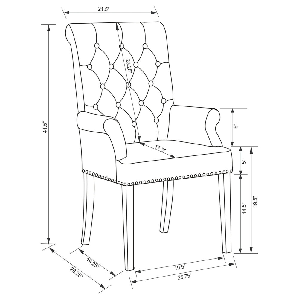Alana Arm Chairs - Image 5